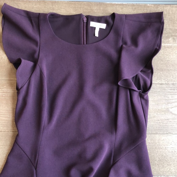 NWOT Rebecca Taylor Short Sleeve Crepe Ruffle Dress - Picture 6 of 15